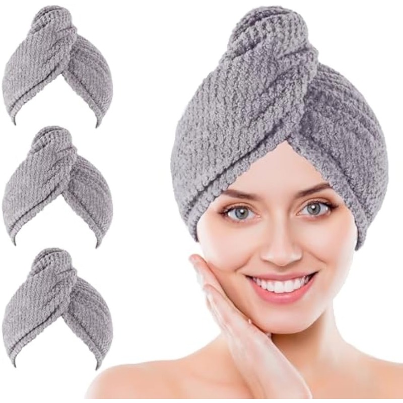 Hair Turban Towel - Superchłonny, szybkoschnący turban do włosów dla