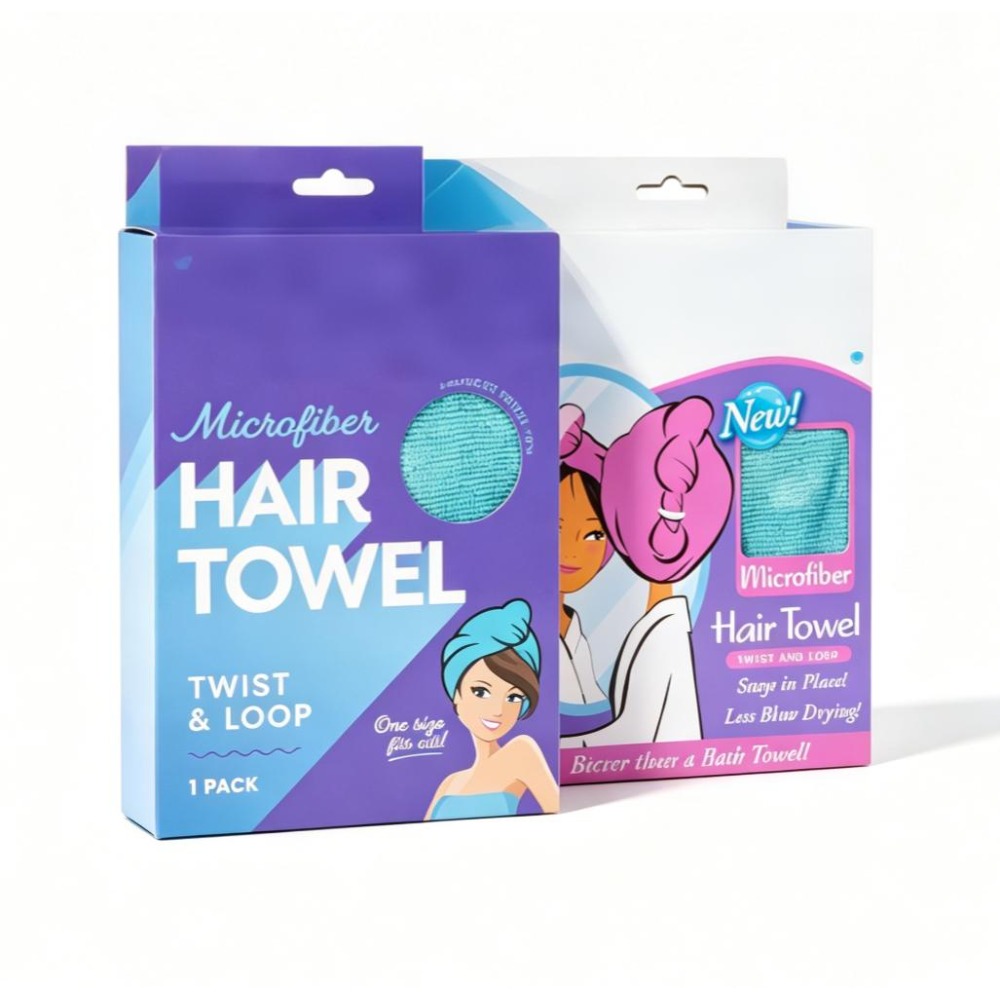 Hair Turban Towel - Ręcznik do włosów z mikrofibry w