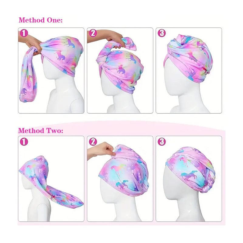 Hair Turban Towel - 1 szt. Ręcznik do włosów szybkoschnący,