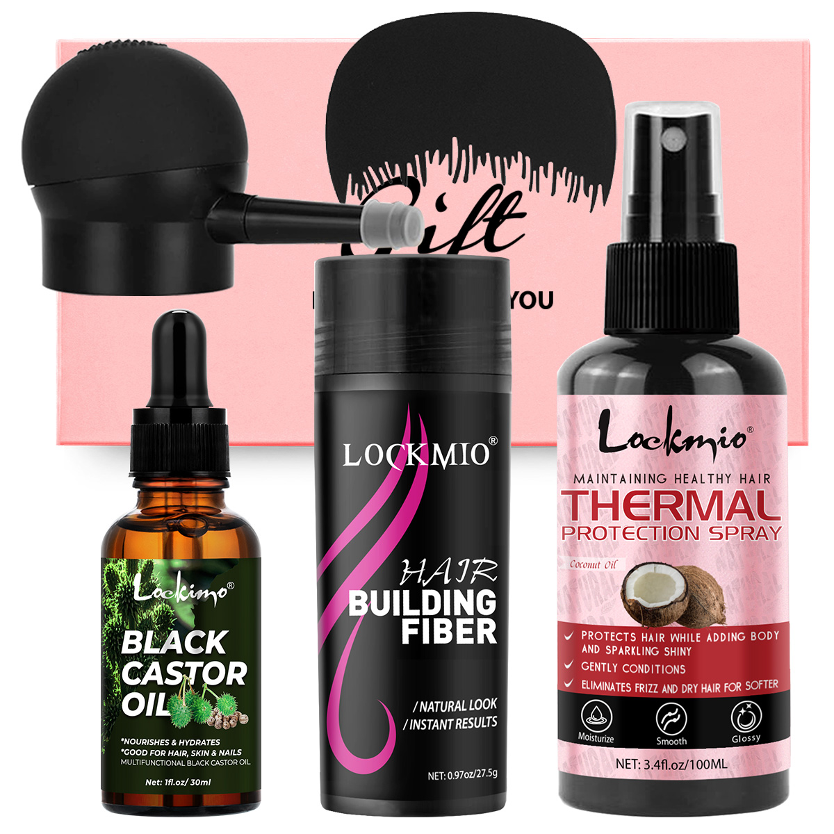 Hair Care Heat Protectant - Zestaw do pielęgnacji i wzrostu włosów: