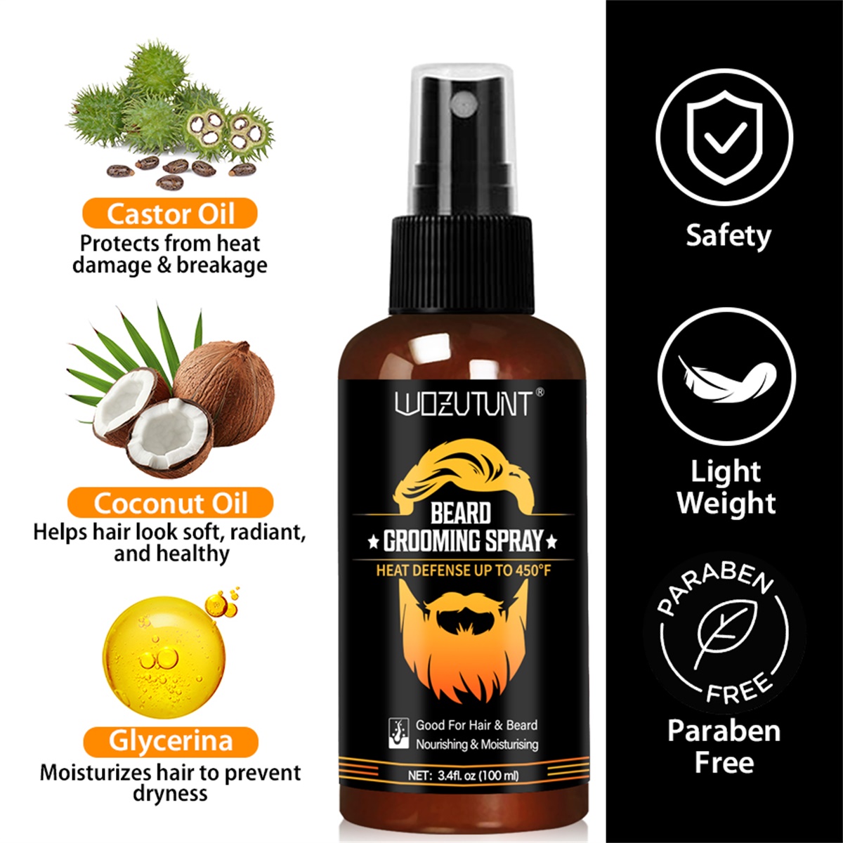 Spray do pielęgnacji brody, oc – Hair Care Heat Protectant recenzja i cena