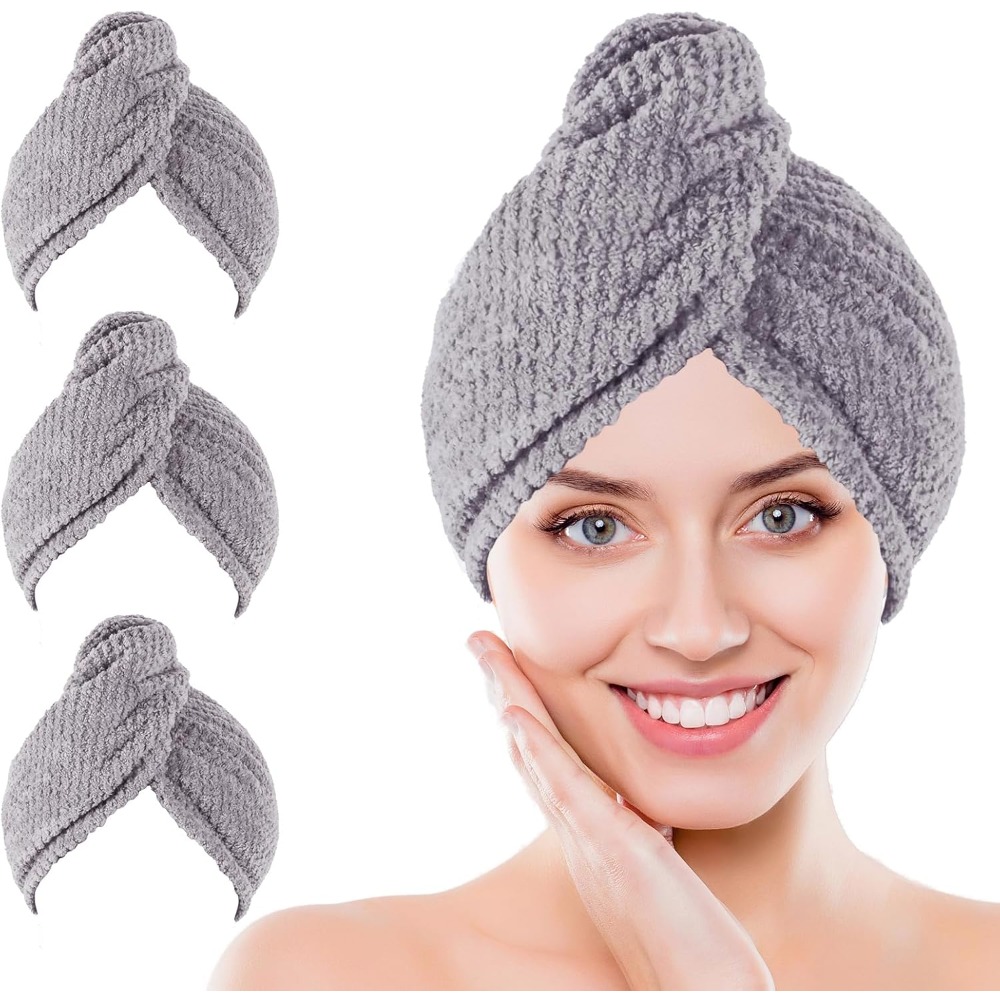 Zestaw 3 sztuk miękkich, szybk – Hair Turban Towel recenzja i cena